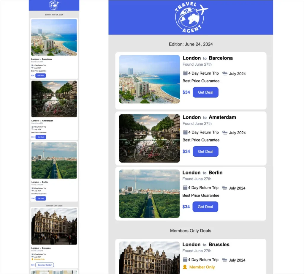 Flight Club Html Email Template